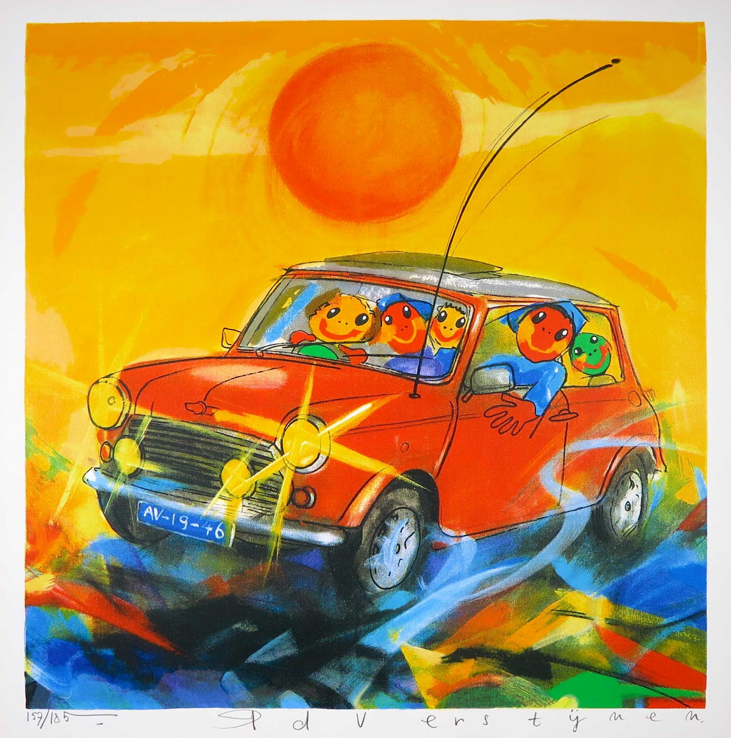 Ad Verstijnen - Zeefdruk, Austin 7 kopen? Bied vanaf 1!