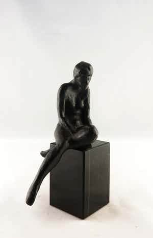 Bob Bonies - (toegeschreven aan) - Brons, Zittend naakt verkocht voor € 1!