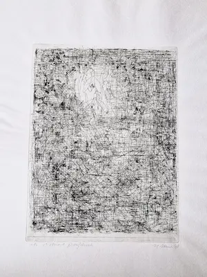 Herma Steur - Intrigerende monochrome Ets – zonder titel – proefdruk 1e staat – 1998 kopen? Bied vanaf 38!
