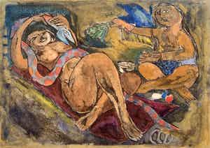 John Lie a Fo - kleurenets - 'Rite Africain' - 1988 (UNIEK WERK) verkocht voor € 125!