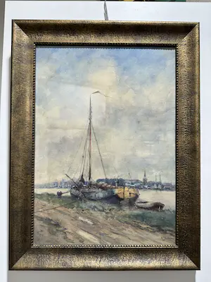Albert Jan Oudshoorn - Bomschuit aan rivier rand dorp kaufen? Bieten Sie von 95!