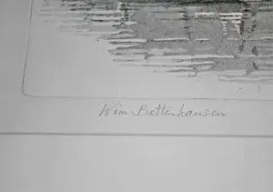 Wim Bettenhausen - Singel Amsterdam met de Koepelkerk - ets kopen? Bied vanaf 75!