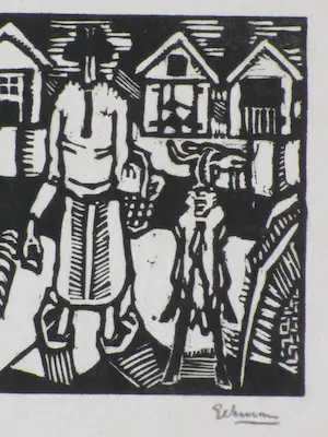 Nikolaas Eekman - Avond - Houtsnede kopen? Bied vanaf 45!