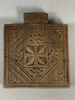 Dogon - Ethiopisch wooden icon with 2 handpainted icons. - Ethiopia kopen? Bied vanaf 65!