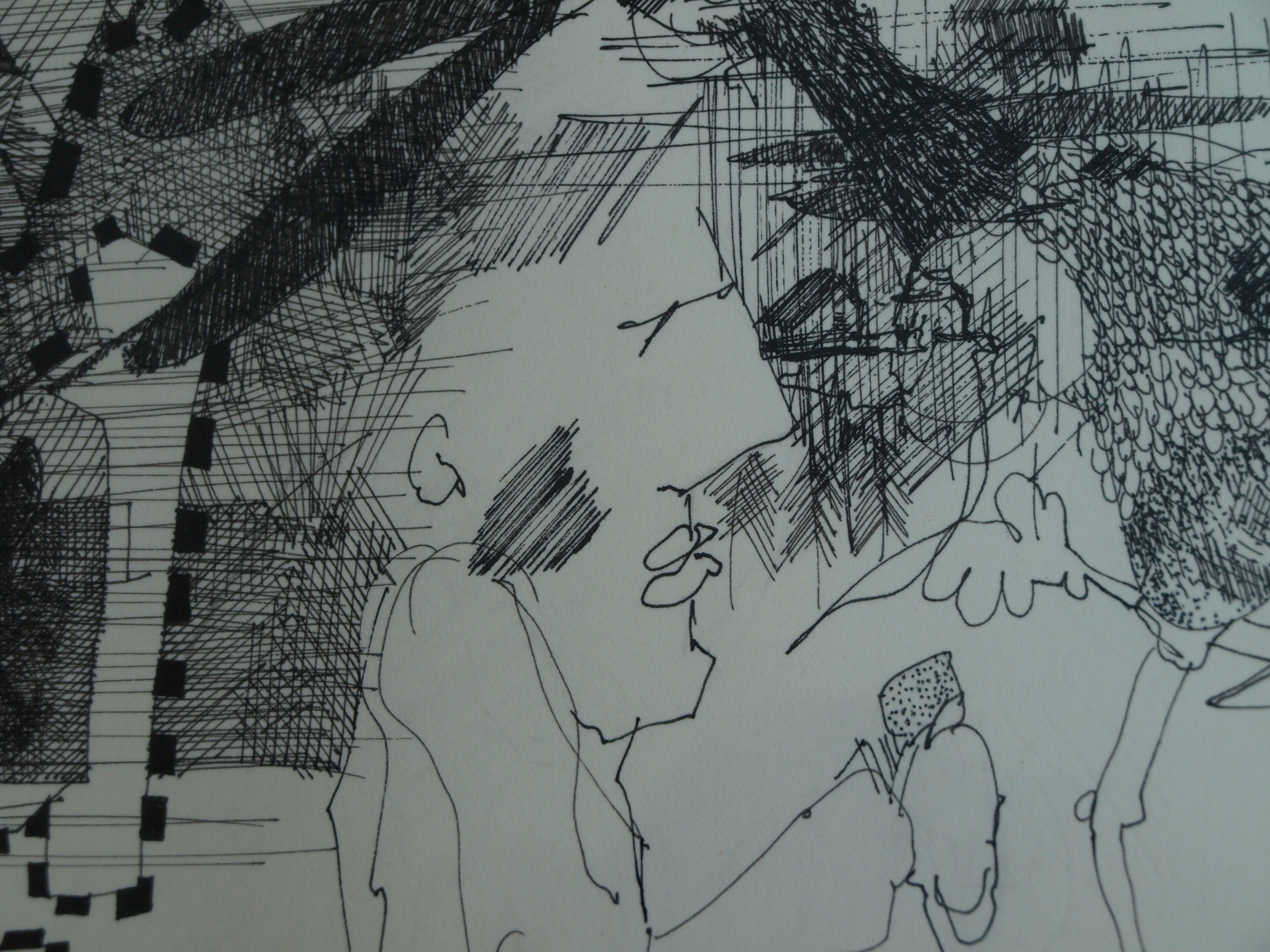 Cor Wytman - Pentekening , Grens – gesigneerd & ingelijst – 1978  kopen? Bied vanaf 1!