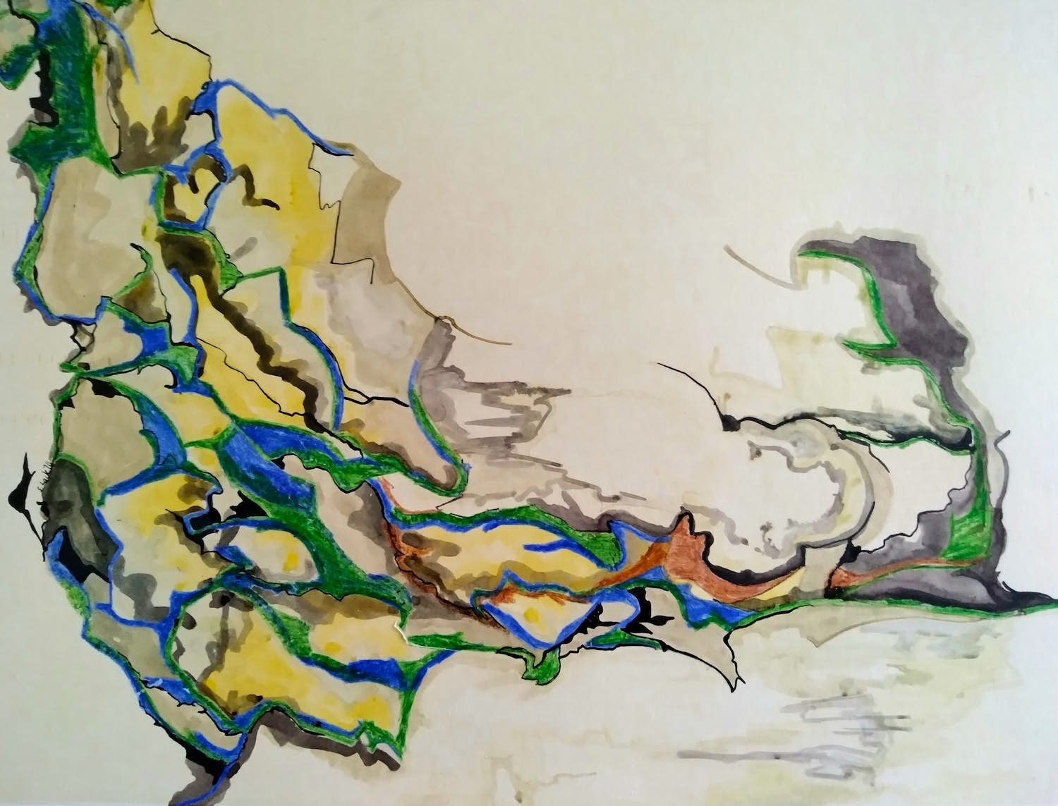 Niet of onleesbaar gesigneerd - S. Lack, abstract werk kopen? Bied vanaf 1!