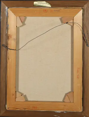 Meine Visser - Olieverf op doek, Stilleven met bloemen en doorkijk kopen? Bied vanaf 50!