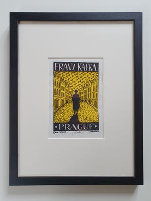 Jiri Votruba - Tweeluik zeefdrukken Franz Kafka in Praag (fraai gelijst) kopen? Bied vanaf 80!