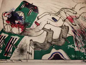 Hannes Postma - "Hors series" handgekleurde Ets -1966 - "twee armlengten" kopen? Bied vanaf 40!