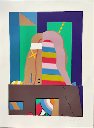 Karl Korab - Kopf nach links. Farbserigraphie 1971, signiert 80/150 kopen? Bied vanaf 45!