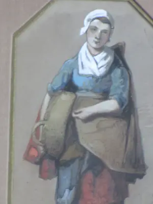 Jan Gerard Smits - Portret van een Vissersvrouw - Gemengde techniek kopen? Bied vanaf 180!