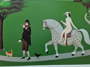 Willem Westbroek - Walking the cat ' Portait of the mayor André van der Louw met naakte vrouw kopen? Bied vanaf 50!