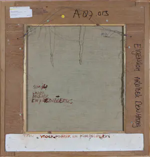 Simone ten Bosch - Olieverf op doek, Vader-dochter en Ploedeloerus - Ingelijst kopen? Bied vanaf 100!