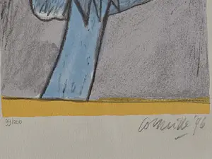 Corneille - Visage et Oiseau bleu - Handgesigneerd - 1996 kopen? Bied vanaf 150!