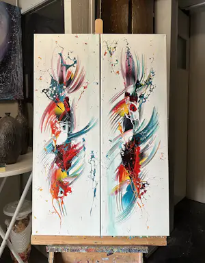 Gena - Abstract Twee Luik kopen? Bied vanaf 249!