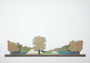 Doris Groeneveld - Zeefdruk, Coulissenlandschap kopen? Bied vanaf 1!