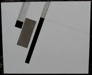 Drewes de Wit - Ingelijste olieverf op paneel: compositie - 1975 kopen? Bied vanaf 250!