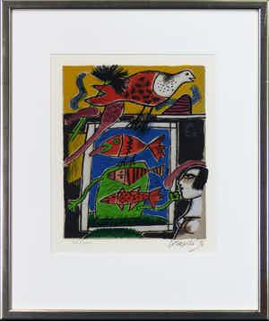 Corneille - Mooie litho uit 1996 verkocht voor € 275!