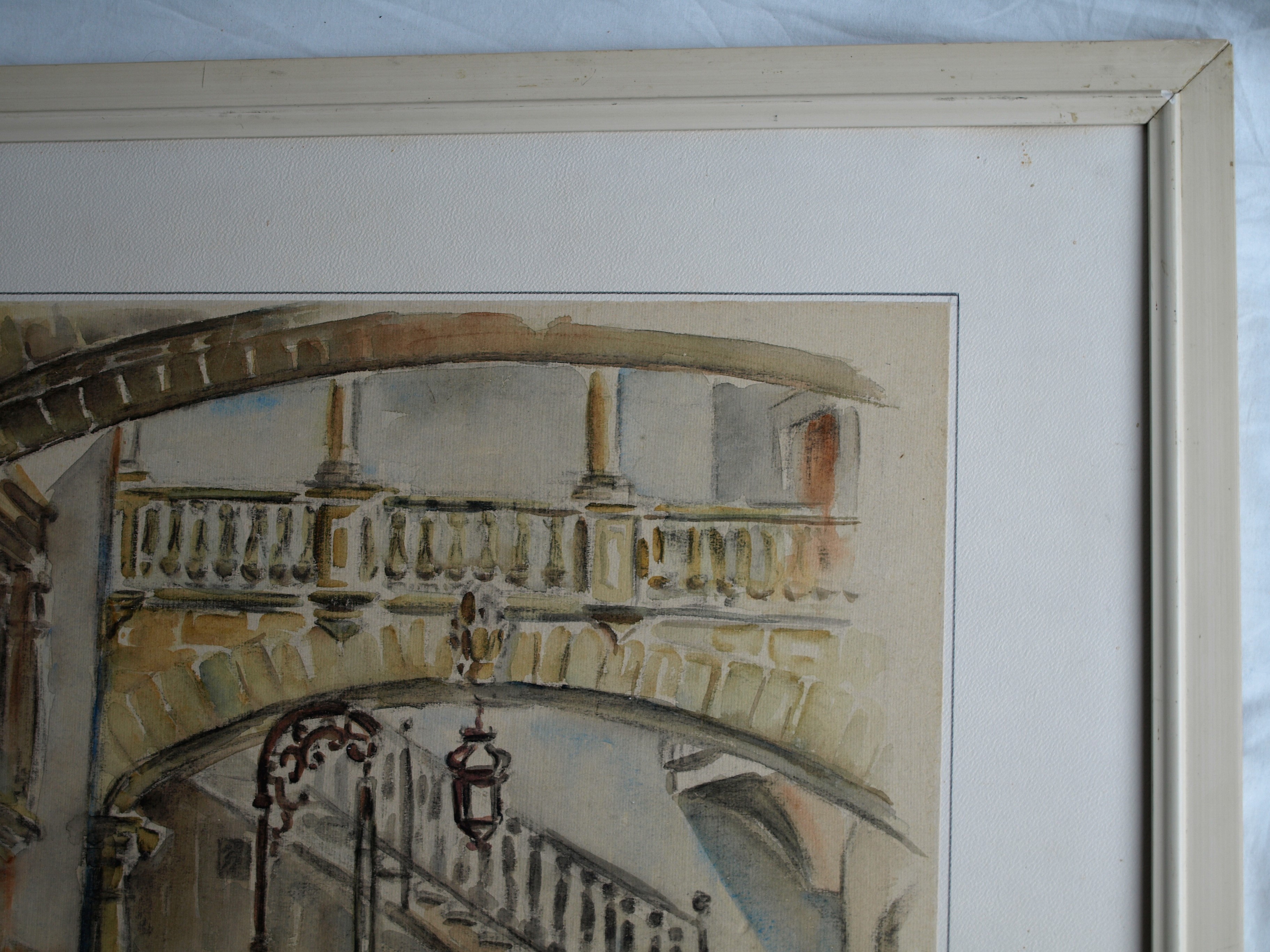 Bob Denneboom - Aquarel , Patio, Espana, Palma - ingelijst – 1958 kopen? Bied vanaf 50!