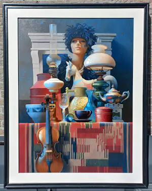 Co Cordèl - Stilleven, olieverf op hardboard (mooi ingelijst, zeer groot) kopen? Bied vanaf 1750!