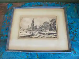 Cornelis Brandenburg - de Oude Schans Amsterdam, met Montebaanstoren verkauft für € 50!