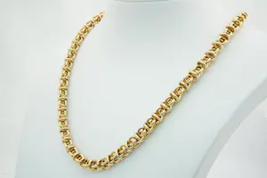 31 - Sierlijk, zo goed als nieuw 14 krt geel gouden Fantasie collier - 51cm lang kopen? Bied vanaf 1560!