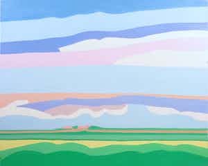 Paul Overhaus - Acryl op doek, Landschap verkocht voor € 1!