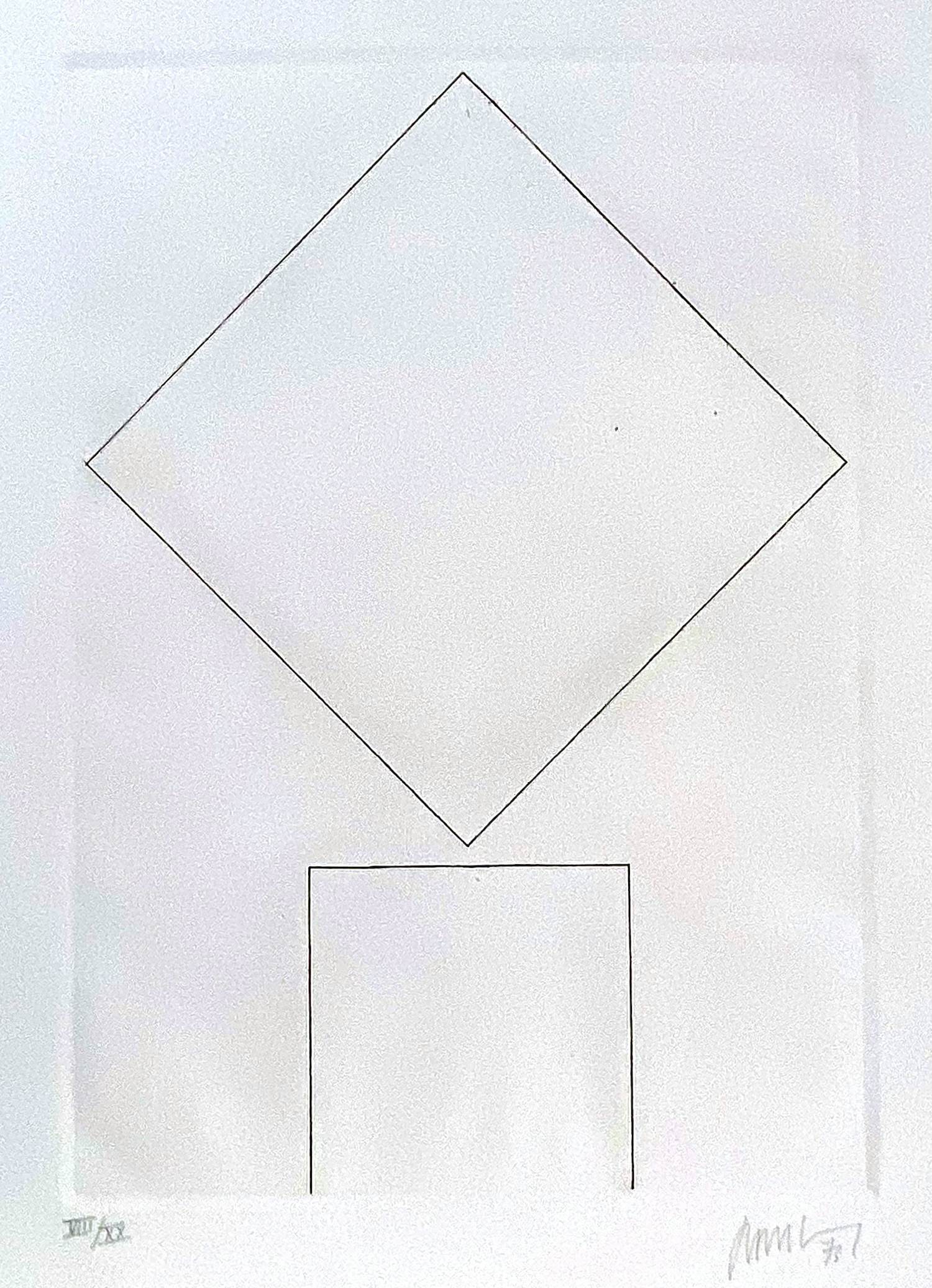 Dan Van Severen - Abstracte compositie - gesigneerde ets verkocht voor € 180!