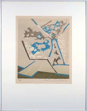 Martin Engelman - Houtsnede, Bois dorman-bois revant - Ingelijst verkocht voor € 35!