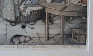 Jan Strube - "Boereninterieur omstreeks 1900, NB Nederland" kopen? Bied vanaf 75!