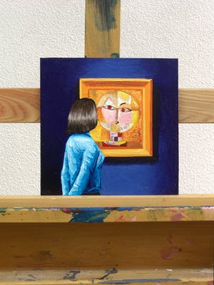 Gerard Boersma - Senecio (Vrouw kijkend naar schilderij van Paul Klee) kopen? Bied vanaf 75!