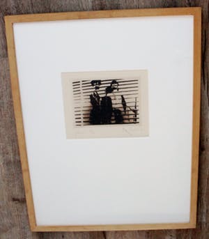 Rob Scholte - Ingelijste ets: Jaloezie - 1994 kopen? Bied vanaf 150!