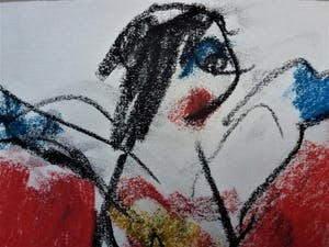 Anton Heyboer - Vrolijke kleurige danseres kopen? Bied vanaf 175!