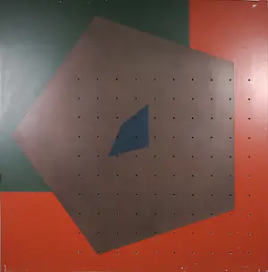 Jean van Wijk - Gemengde techniek op geperforeerd paneel, Zonder titel II - Ingelijst (Zeer groot) kopen? Bied vanaf 1!