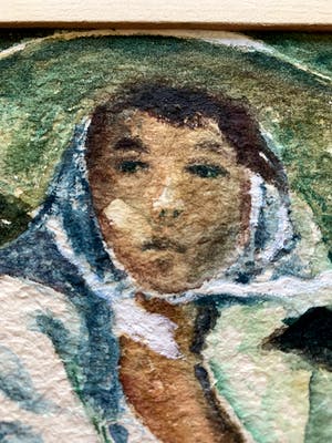 Niet of onleesbaar gesigneerd - Meisje met hoed kopen? Bied vanaf 1!