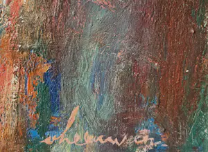 Wil van Leeuwen - Groot expressionistisch olieverf op paneel - Avond te Bretagne - 1960 - sign. kopen? Bied vanaf 69!