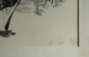 Peter Vos - handgesigneerde litho | 'Griel' | 1973 (De Luis) kopen? Bied vanaf 150!