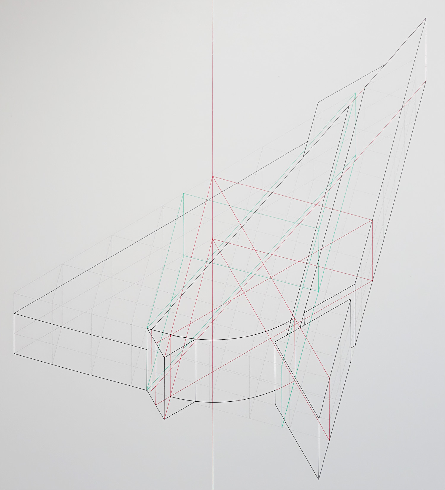 Jan Hoogstad - Geometrisch abstract architectuur concept, zeefdruk kopen? Bied vanaf 75!