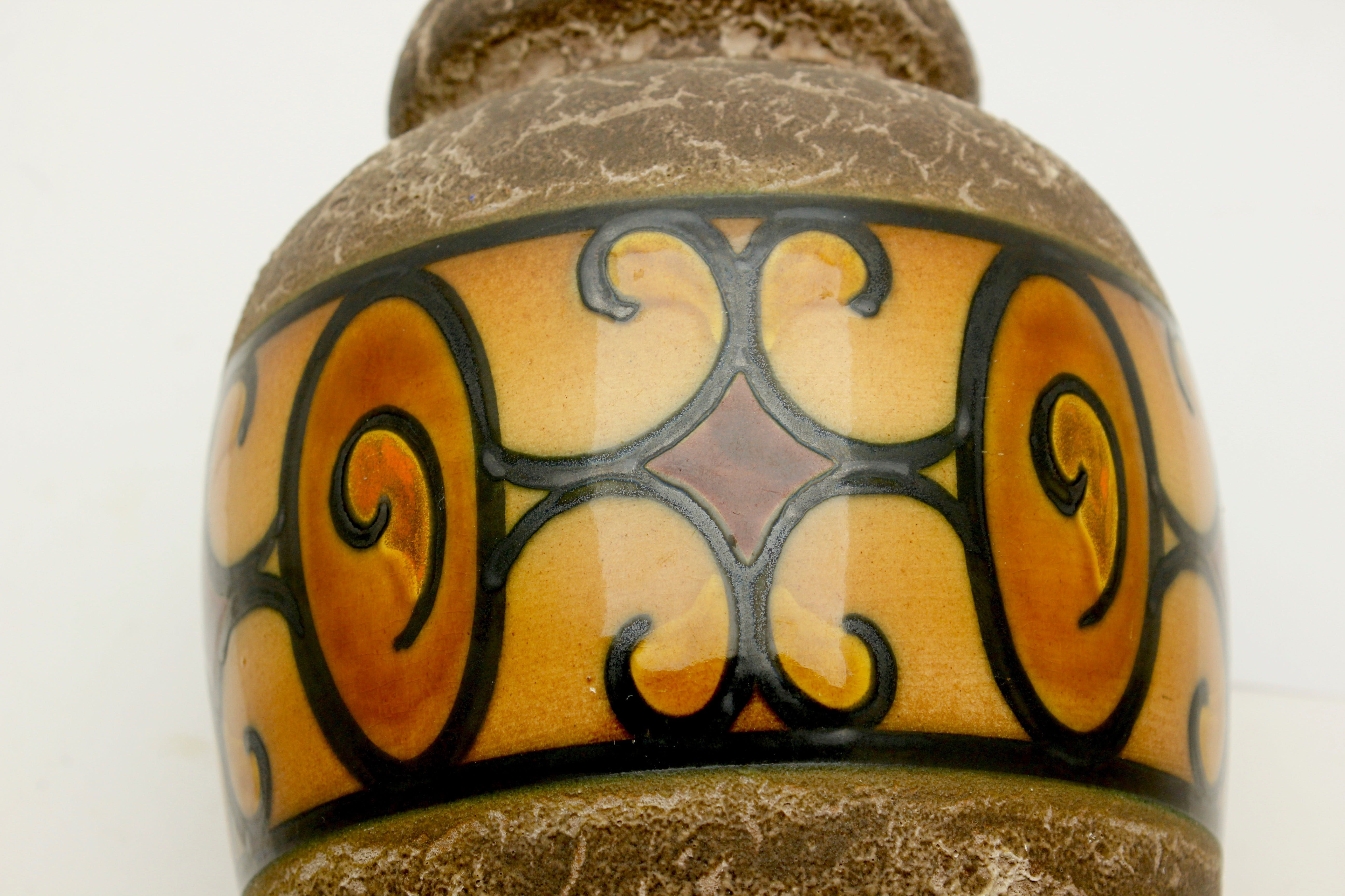 Plateelbakkerij Flora - polychrome vaas met decor 'Istanboel' 1968 kopen? Bied vanaf 19!