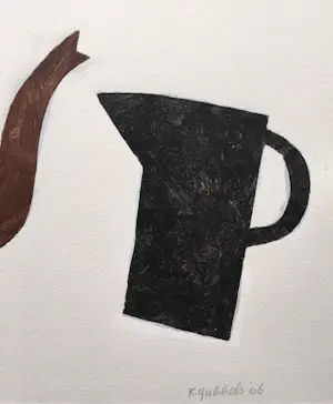 Klaas Gubbels - sjabloondruk 'Stilleven in Bruin en Zwart’ - 2006 - oplage 16 ex. kopen? Bied vanaf 285!