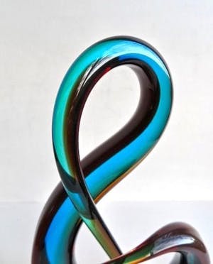 Vetro Design - Slangenfiguur - Massief gekleurd glas - Handgemaakt kopen? Bied vanaf 1!