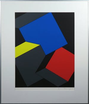 Hans van Rhoon - Zeefdruk, Zonder titel - Ingelijst kopen? Bied vanaf 1!