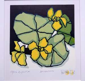 Fon Klement - Les capucines, Holzdruck 1998 verkocht voor € 140!