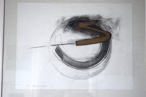 Jacques 't Kindt - "Aureole" - Tekening, Ingelijst kopen? Bied vanaf 70!