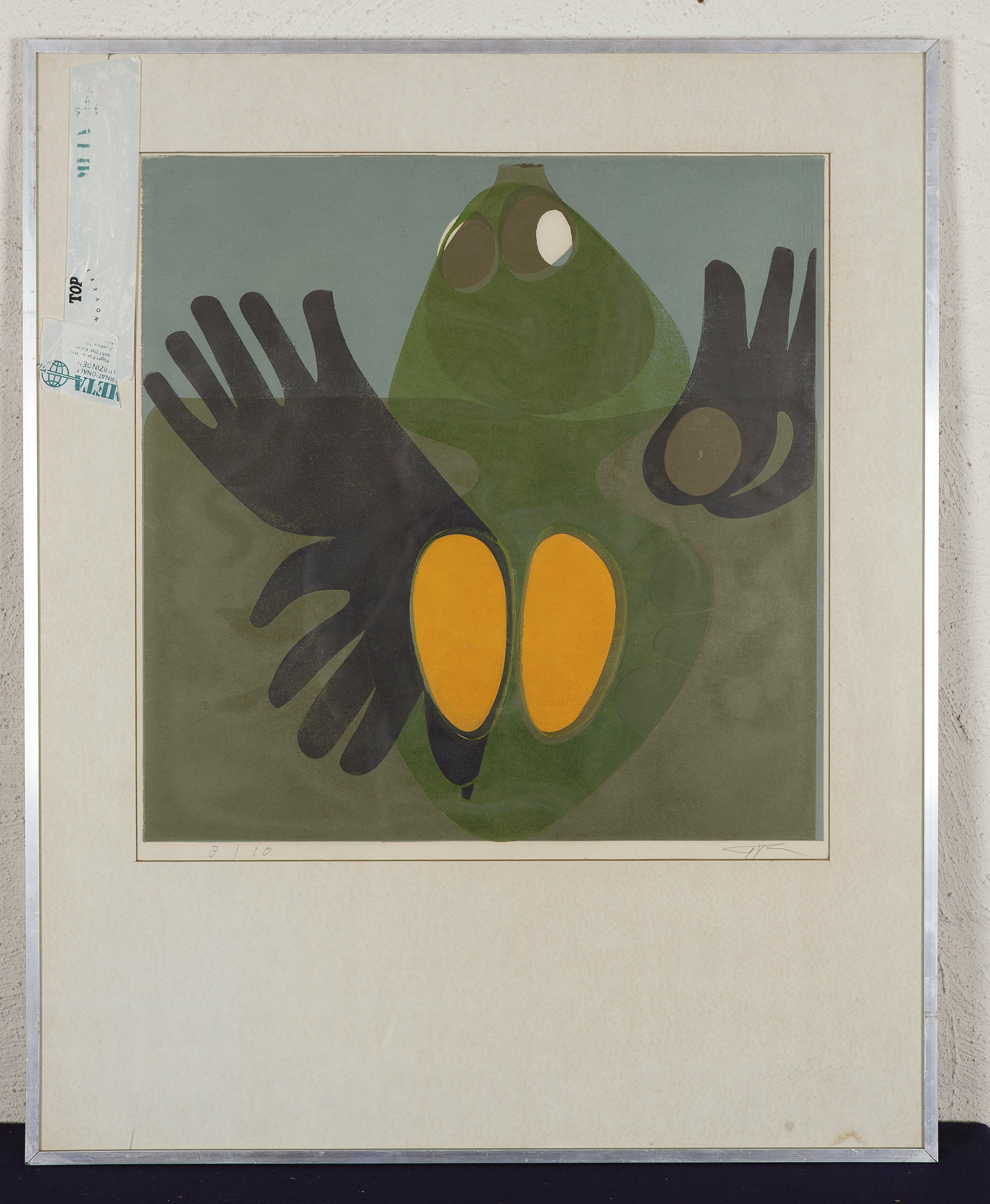 Adrian de Gijzel - Olie op de golven - Linosnede op papier - gesigneerd r.o. - BKR Den Haag kopen? Bied vanaf 10!