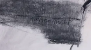 Jaap Ploos van Amstel - Houtskool op papier, Wasbekken II - Ingelijst kopen? Bied vanaf 60!