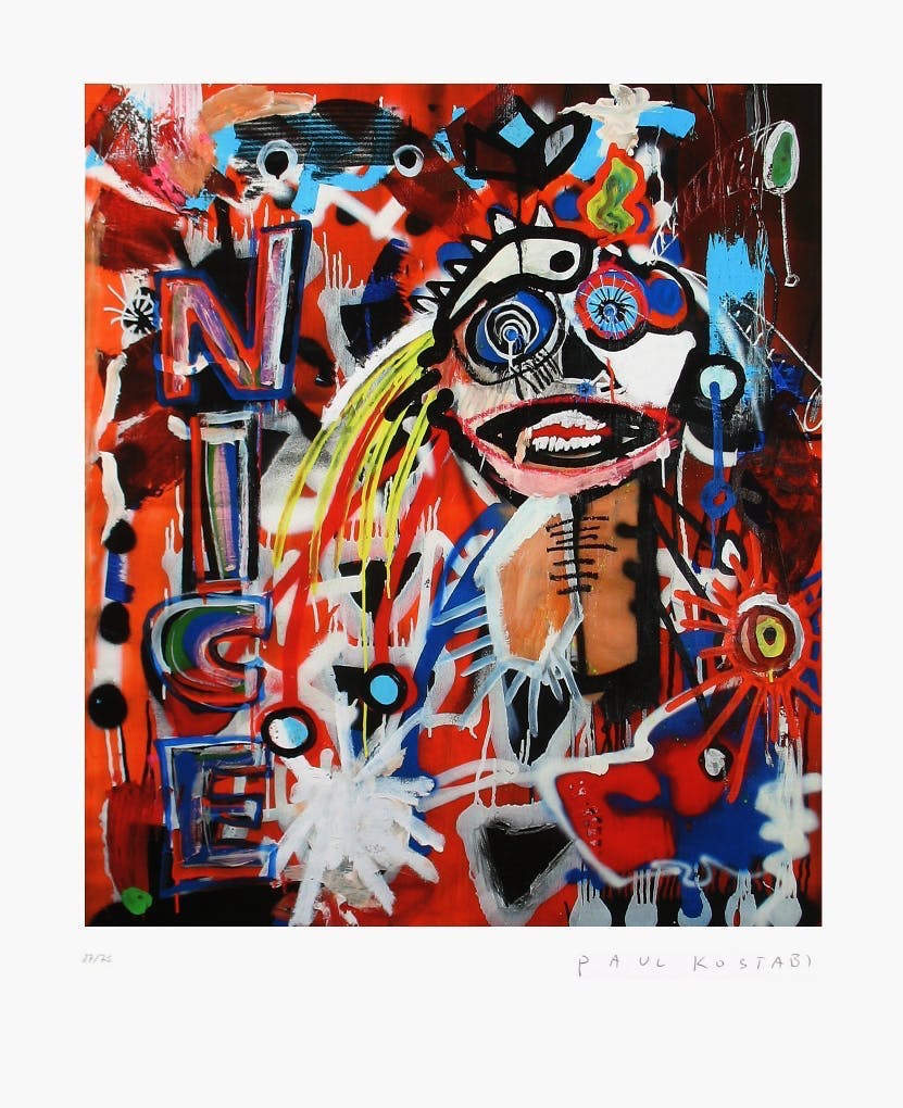 Paul Indrek Kostabi - Nice time, Handgesigneerde Giclée kopen? Bied vanaf 59!