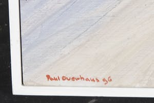 Paul Overhaus - Acryl op paneel, Strandgezicht - Ingelijst kopen? Bied vanaf 50!