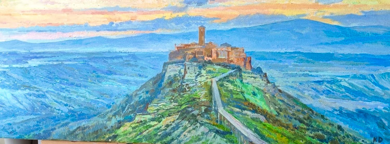 Dmitri Kostylov - Schemering in Civita di Bagnoregio kopen? Bied vanaf 300!