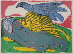 Corneille - Litho: 'Le tigre amoreux IV' (1985) kopen? Bied vanaf 180!